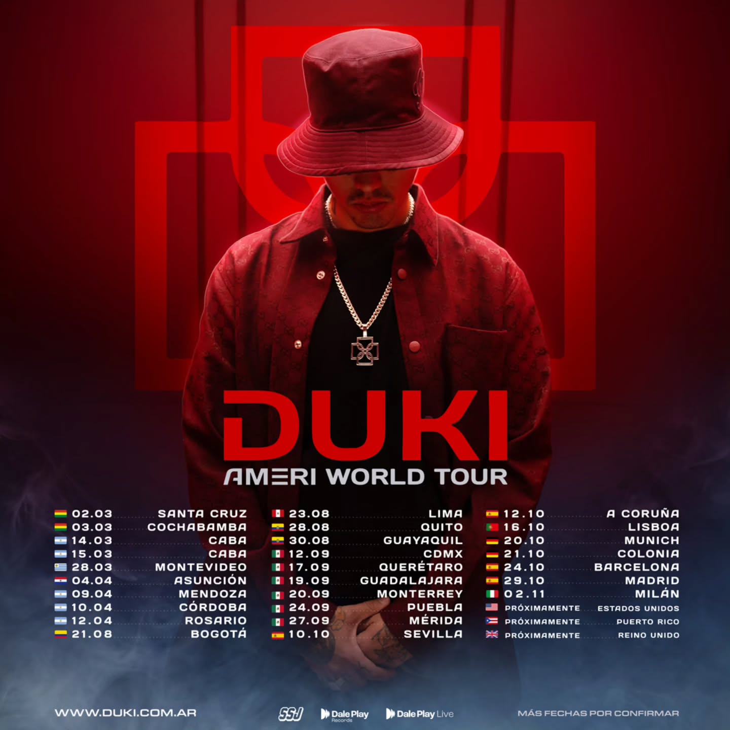 Duki Ameri World Tour Poster 2025